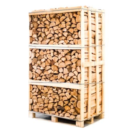 Palette de bois de chauffage en chêne fendu et séché au four, 25 cm